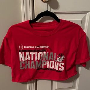 UGA Red National Champions Crop Top